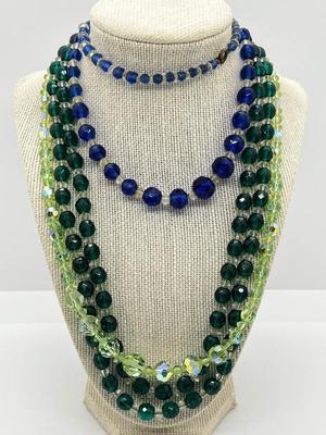 LOT 230J: Vibrant Crystal and Glass Beaded Necklaces