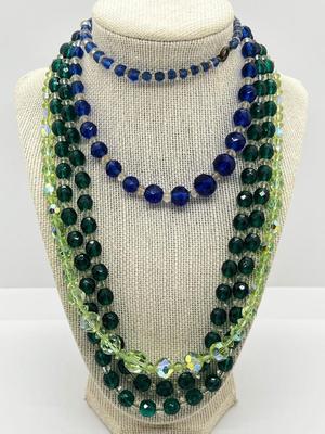 LOT 230J: Vibrant Crystal and Glass Beaded Necklaces