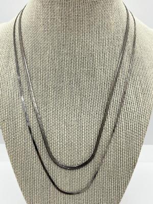 LOT 243: Sterling Herringbone Necklaces - 7.2 Grams