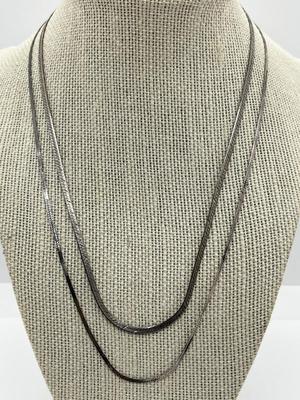 LOT 243: Sterling Herringbone Necklaces - 7.2 Grams