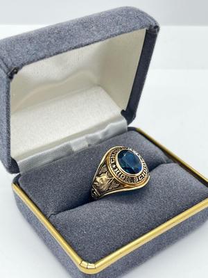 LOT 254J: 10K Yellow Gold 1965 Class Ring - Size 9.5 - 8.2 GTW