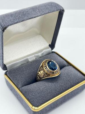 LOT 254J: 10K Yellow Gold 1965 Class Ring - Size 9.5 - 8.2 GTW