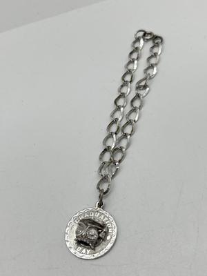 LOT 257J: Sterling Owl "Graduation Day" Charm Bracelet - 7.6 Grams - 7"