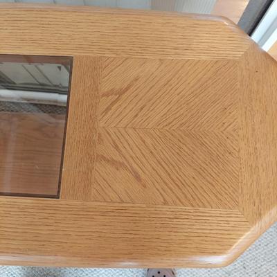 Oak & Glass Console Table and Side Table (SR-BBL)
