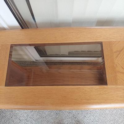 Oak & Glass Console Table and Side Table (SR-BBL)