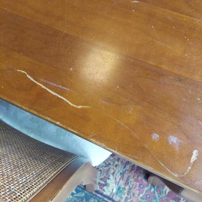 Pottery Barn Dining Table w/ Cane Back Chairs (SR-BBL)