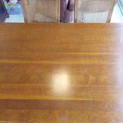 Pottery Barn Dining Table w/ Cane Back Chairs (SR-BBL)
