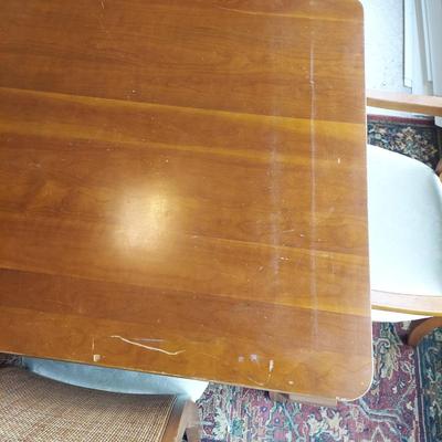 Pottery Barn Dining Table w/ Cane Back Chairs (SR-BBL)