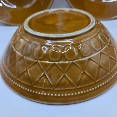 LOT 2K: Bordallo Pinheiro Green Leaf Plate, Sarreguemines France Saucers, Imperial by W. Dalton Small Stoneware Crock, and More Beautiful...