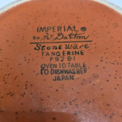 LOT 2K: Bordallo Pinheiro Green Leaf Plate, Sarreguemines France Saucers, Imperial by W. Dalton Small Stoneware Crock, and More Beautiful...