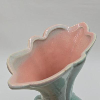 LOT 11K: Vintage Conder Pottery Vase and Roseville Freesia Wall Pocket