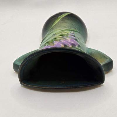 LOT 11K: Vintage Conder Pottery Vase and Roseville Freesia Wall Pocket
