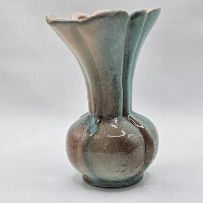 LOT 11K: Vintage Conder Pottery Vase and Roseville Freesia Wall Pocket