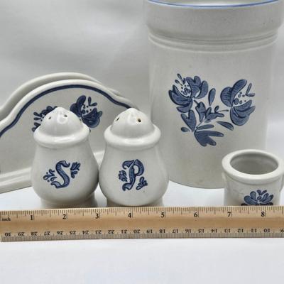 LOT 15K: Vintage Pfaltzgraff Yorktowne Set Including Cannisters, Serving Ware, Glasses, and More