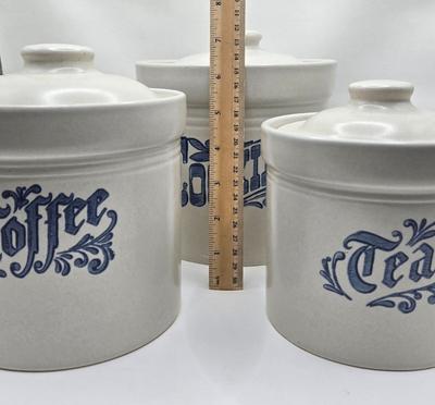 LOT 15K: Vintage Pfaltzgraff Yorktowne Set Including Cannisters, Serving Ware, Glasses, and More