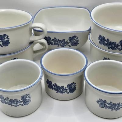 LOT 15K: Vintage Pfaltzgraff Yorktowne Set Including Cannisters, Serving Ware, Glasses, and More