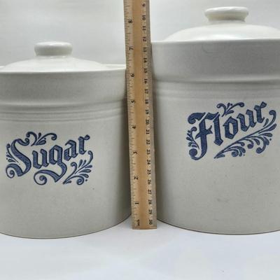 LOT 15K: Vintage Pfaltzgraff Yorktowne Set Including Cannisters, Serving Ware, Glasses, and More