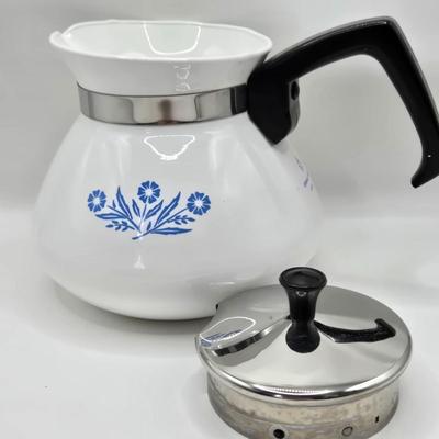LOT 20K: Various Vintage Pieces of Federalist Ironstone and Corning Ware Cornflower Tea Pot