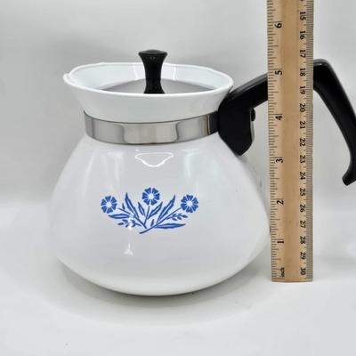 LOT 20K: Various Vintage Pieces of Federalist Ironstone and Corning Ware Cornflower Tea Pot