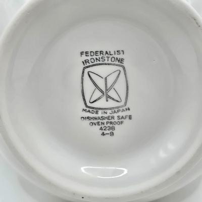 LOT 20K: Various Vintage Pieces of Federalist Ironstone and Corning Ware Cornflower Tea Pot