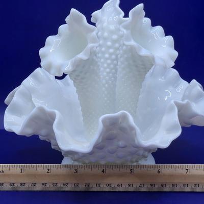 LOT 22K: Vintage Fenton Milk Glass Hobnail Pieces and More