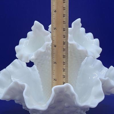 LOT 22K: Vintage Fenton Milk Glass Hobnail Pieces and More