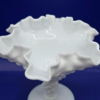 LOT 23K: Multiple Vintage Fenton Milk Glass Hobnail Pieces and More