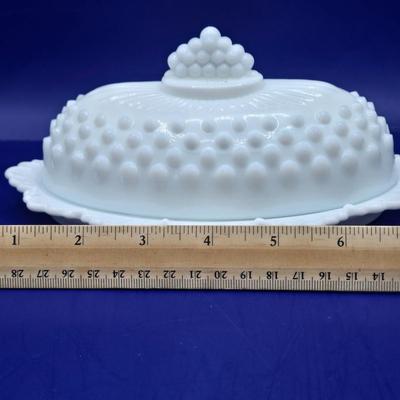 LOT 23K: Multiple Vintage Fenton Milk Glass Hobnail Pieces and More