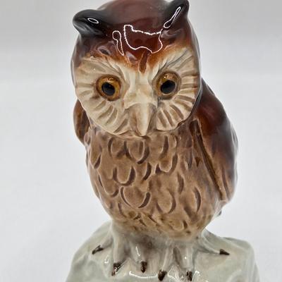 LOT 26D: Pair of Vintage Goebel Sparrows and Goebel Owl