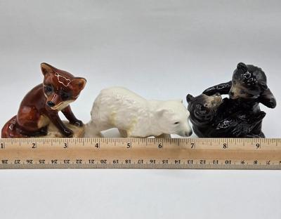 LOT 28D: Goebel Fox, Polar Bear, and Playful Bear Cubs