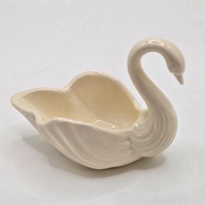 LOT 30D: Punch Z.S. & Co. Bavaria Plate, Porcelain Swan, Porcelain Dogs, Golden Crown E&R Italy Flower, Miniature Porcelain Bird...