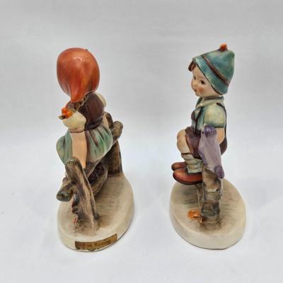 LOT 34D: Hummel Figurines Including Weary Wanderer, Favorite Pet, Just Resting, & Wayside Harmonies