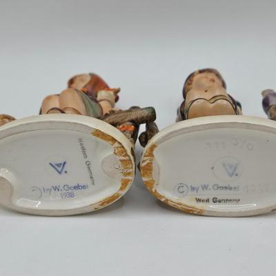 LOT 34D: Hummel Figurines Including Weary Wanderer, Favorite Pet, Just Resting, & Wayside Harmonies