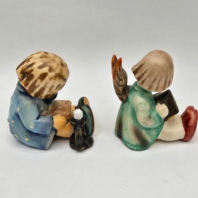 LOT 35D: Hummel Figurines Including Home From Market, Playmates, A nap, Angel with Accordion AKA Joyous News