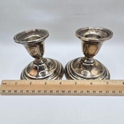 LOT 40D: Weighted International Sterling Candle Stick Holders