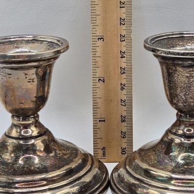 LOT 40D: Weighted International Sterling Candle Stick Holders