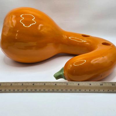 LOT 71K: Vintage Inarco Japan Cornucopia with Matching Candle stick Holders, Holland Mold Cabbage Tureen, and Ceramic Gourd Candle Holder...