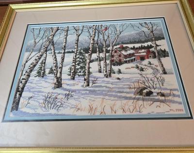 LOT 72L: Embroidered Art Decor