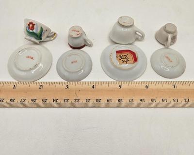 LOT 76X: Beautiful Flower Tea Cups and Saucers/ Many Made in Occupied Japan
