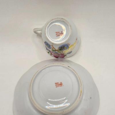 LOT 76X: Beautiful Flower Tea Cups and Saucers/ Many Made in Occupied Japan