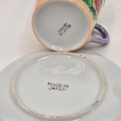 LOT 76X: Beautiful Flower Tea Cups and Saucers/ Many Made in Occupied Japan