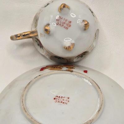 LOT 76X: Beautiful Flower Tea Cups and Saucers/ Many Made in Occupied Japan