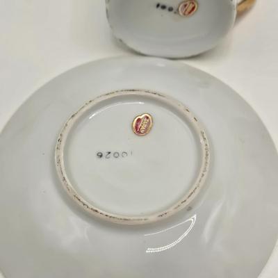 LOT 76X: Beautiful Flower Tea Cups and Saucers/ Many Made in Occupied Japan