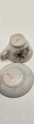 LOT 76X: Beautiful Flower Tea Cups and Saucers/ Many Made in Occupied Japan