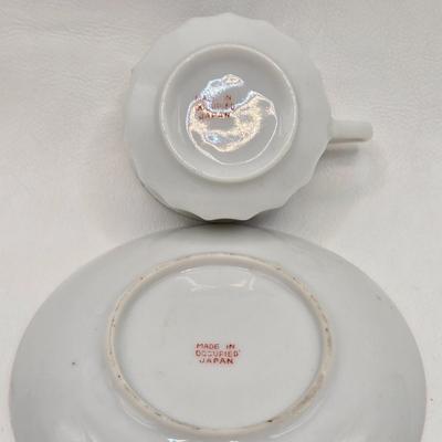 LOT 77X: Variety of Blue and Green & Souvenir Tea Cups and Saucers / Some Made in Occupied Japan