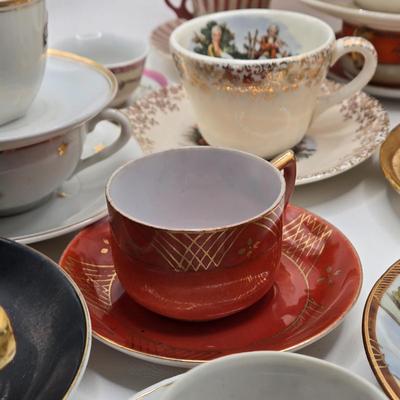 LOT 78X: Multiple Tea Cups and Saucers/ Some Made in Occupied Japan