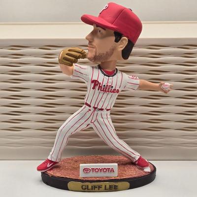 LOT 79X: Charlie Manuel, J-Roll, Cliff Lee, "Lights out Lidge" & "Chooch" Bobble Heads and J-Roll 2007 MVP Ball...