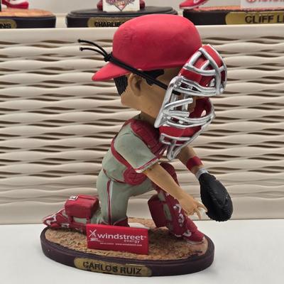 LOT 79X: Charlie Manuel, J-Roll, Cliff Lee, "Lights out Lidge" & "Chooch" Bobble Heads and J-Roll 2007 MVP Ball...