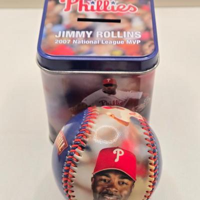 LOT 79X: Charlie Manuel, J-Roll, Cliff Lee, "Lights out Lidge" & "Chooch" Bobble Heads and J-Roll 2007 MVP Ball...