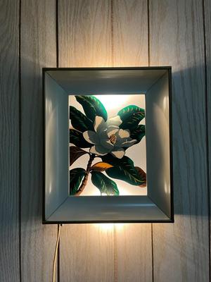 LOT 82X: Pair of Light-Up Shadow Box Wall Art Pieces